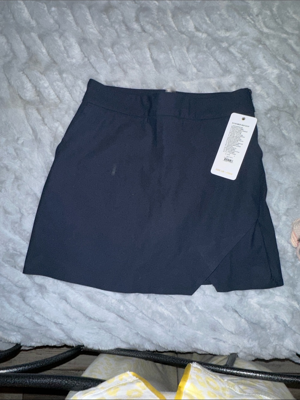 RHONE Black Women's Athletic Skort with Overlap Front